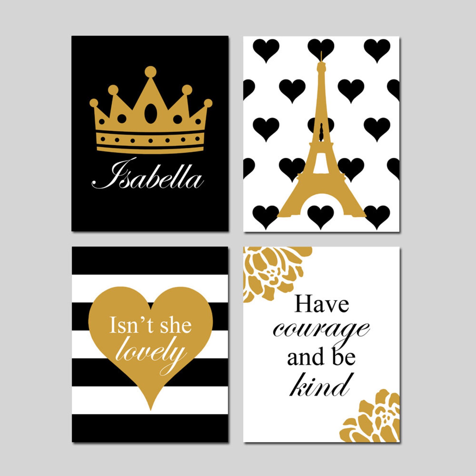 Paris Wall Art for Girls Paris Bedroom Decor Gold Paris Etsy