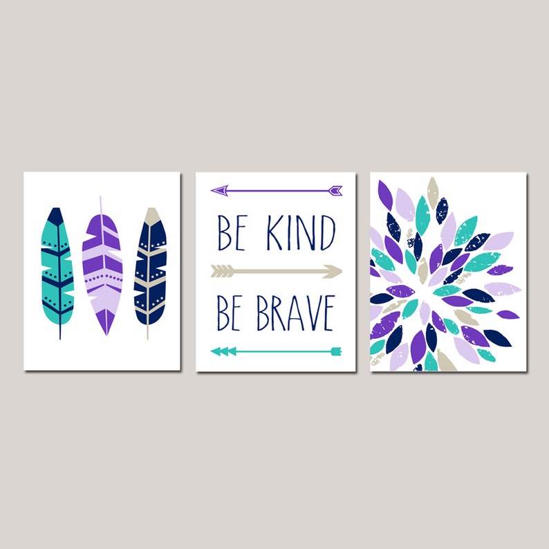 Teen Girl Room Decor Tween Wall Art Bedroom Dorm Set Of 3 Prints Choose Your Colors