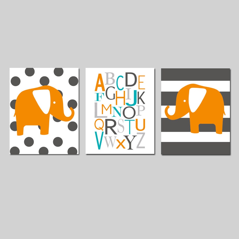 Elephant Room Decor Elephant Bedroom Art Elephant Nursery Prints Boy Elephant Decor Modern Nursery Set Of Three Prints Choose Your Colors