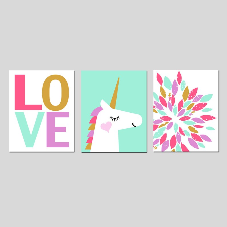 Unicorn Wall Decor Unicorn Art Unicorn Wall Art Unicorn Girls Etsy