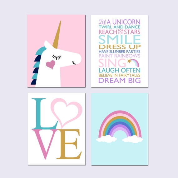 Unicorn Wall Decor Unicorn Wall Art Unicorn Room Decor Unicorn