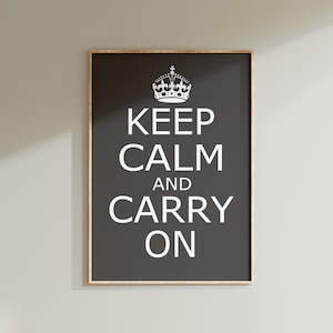 Keep Calm and Carry On - 8x10 Inspirational Quote Print - Popular Quote Print - Vintage Quote Print - Keep Calm Print - CHOOSE YOUR COLORS
