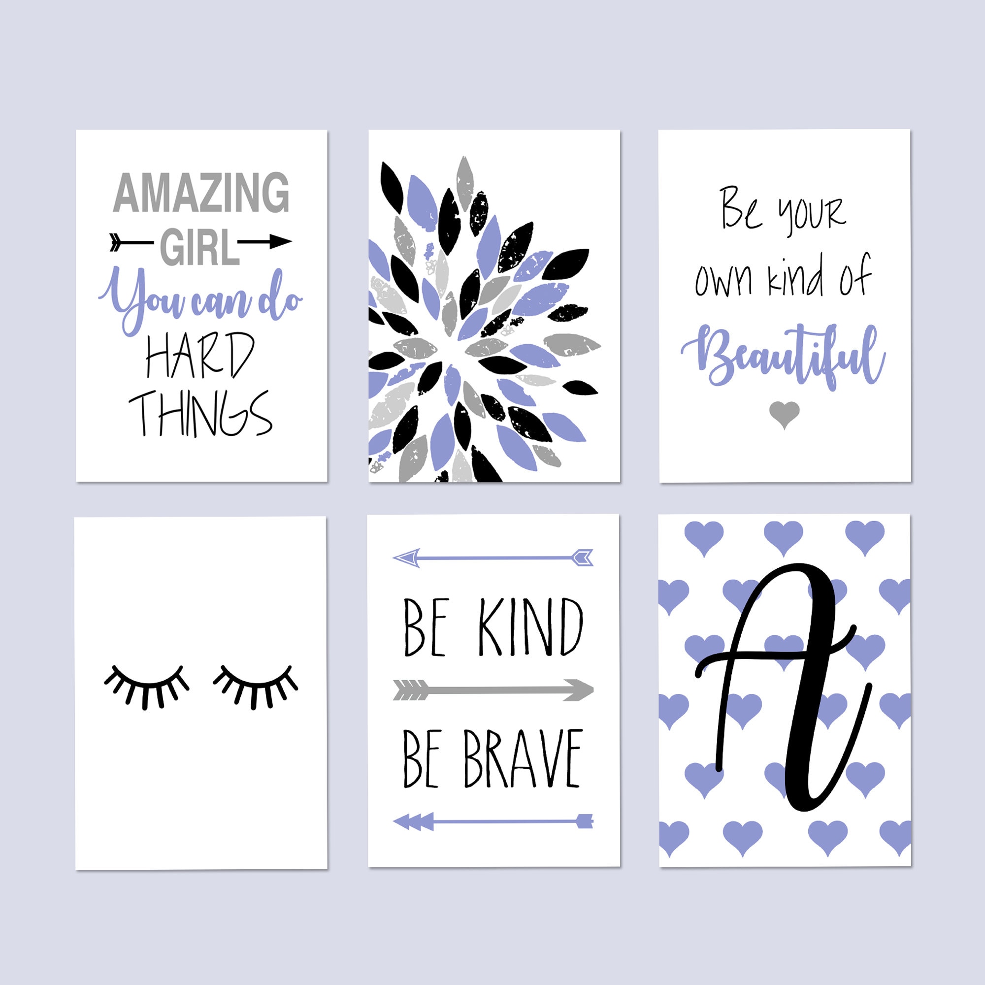 Tween Girl Room Decor, Teen Girl Bedroom Decor, Purple Room Decor for ...