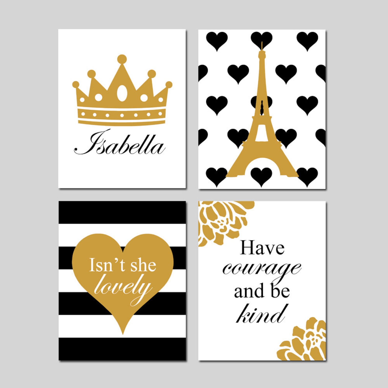 Paris Wall Art for Girls Paris Bedroom Decor Gold Paris Etsy