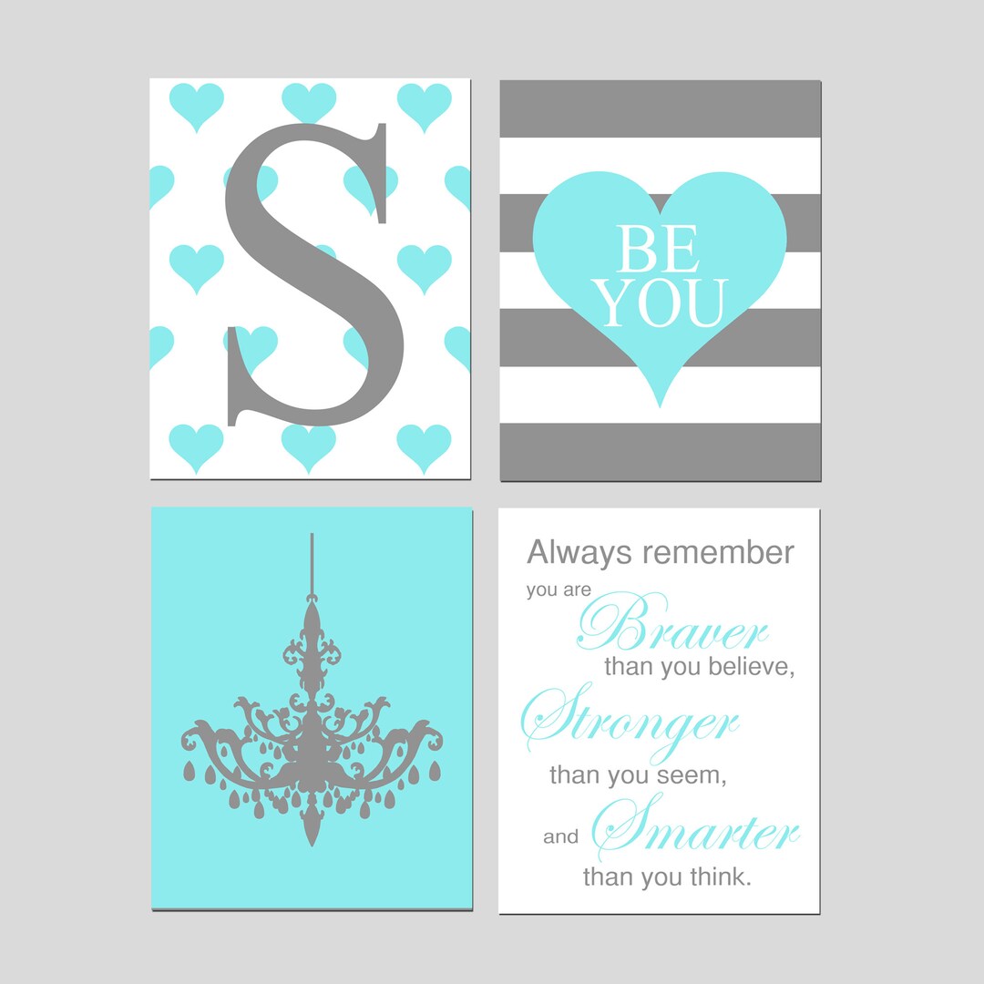 Teal Room Decor for Girl Bedroom Art Tween Girl Room Decor - Etsy