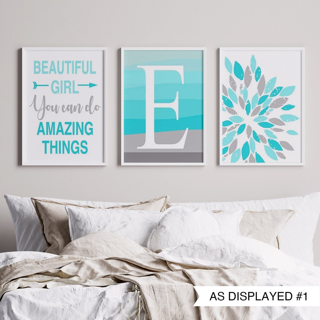 Teal Room Decor for Tween Bedroom Art, Teen Girl Room Decor, Positive Quote  for Girl, Tween Girl Room Decor, Set of 3 Ombre Prints or Canvas - Etsy, image size:1080x1080