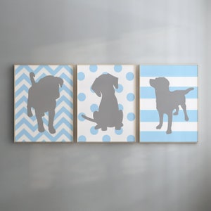 Puppy Dog Prints, Puppy Wall Art, Puppy Posters for Nursery, Dog Posters for Kids, Dog Nursery Art, Set of 3 Puppy Prints or Puppy Canvas