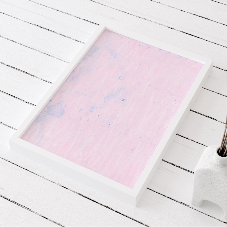 Pale Pink Wall Art Modern, Light Pink Abstract Art Print, Pink Dorm