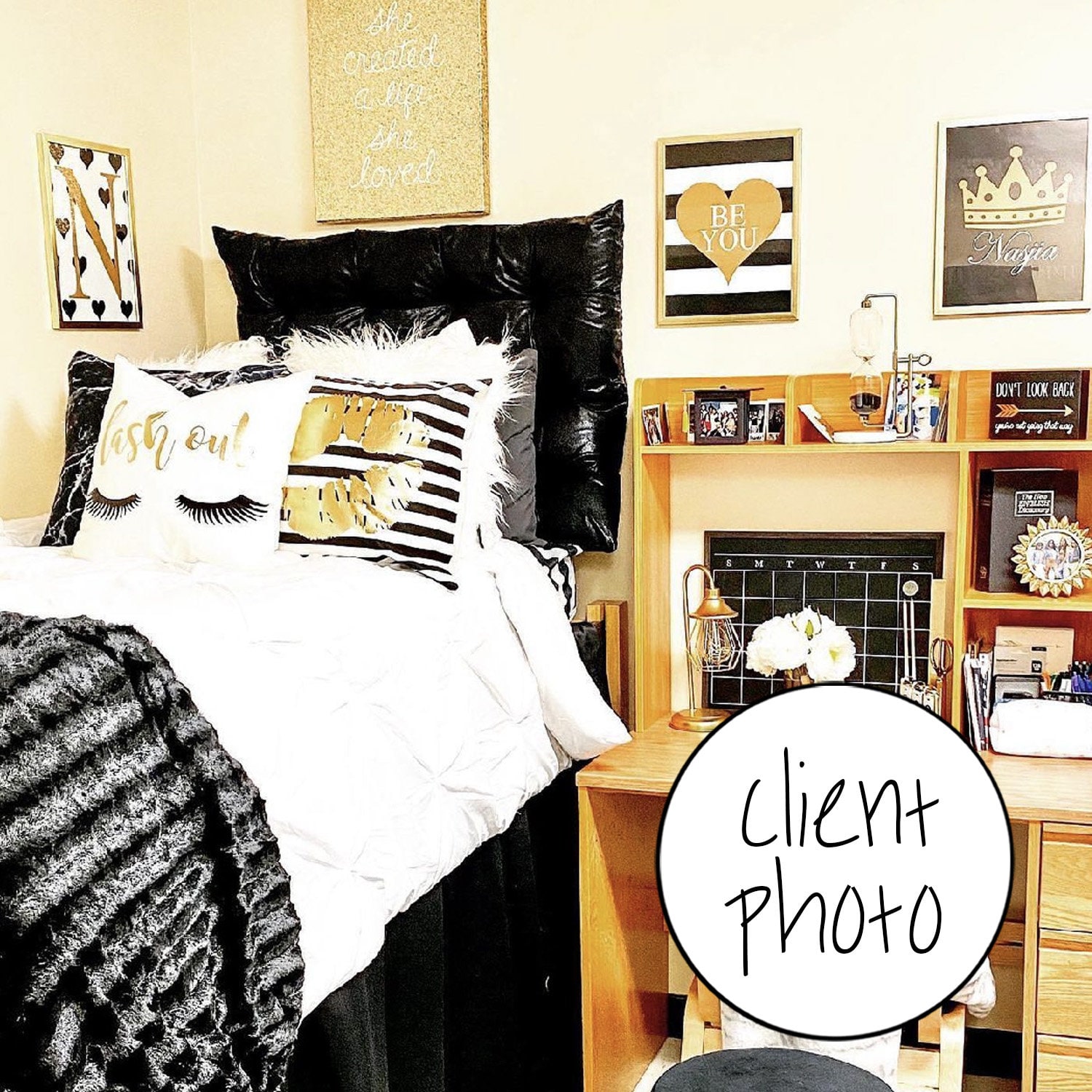 Black with gold bedroom deals