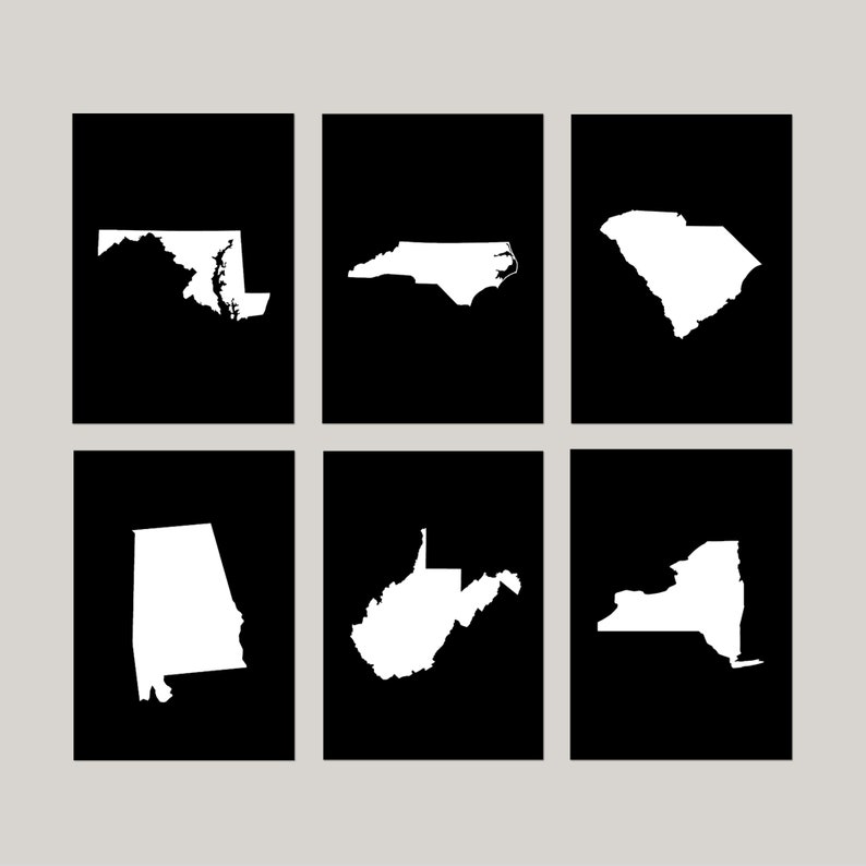 State Art State Wall Art State Wall Decor State With Heart - Etsy