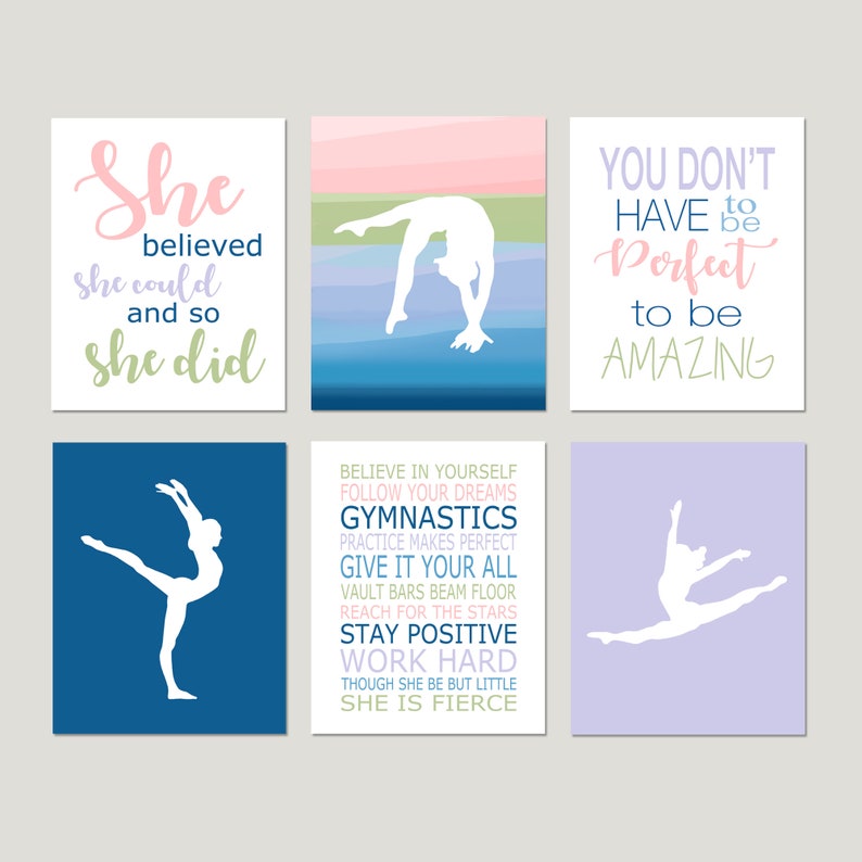 Gymnastics Wall Art Dance Wall Art Gymnastics Decorations Etsy
