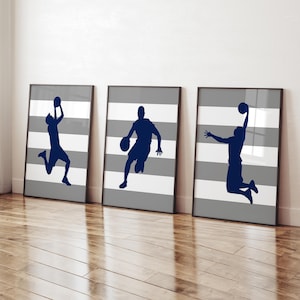Boys Basketball Decor, Boys Basketball Wall Art, Boys Basketball Room Decor, Set of 3 Basketball Prints or Basketball Canvas, Basketball Art