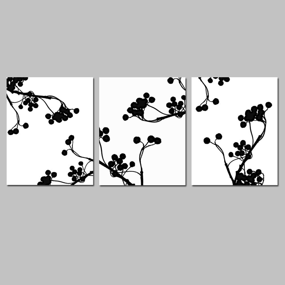 Botanical Wall Art, Black and White Art Prints, Minimalist Wall Art ...