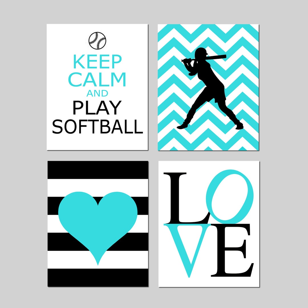 Softball Room Decor, Softball Bedroom Decor, Softball Wall Art ...