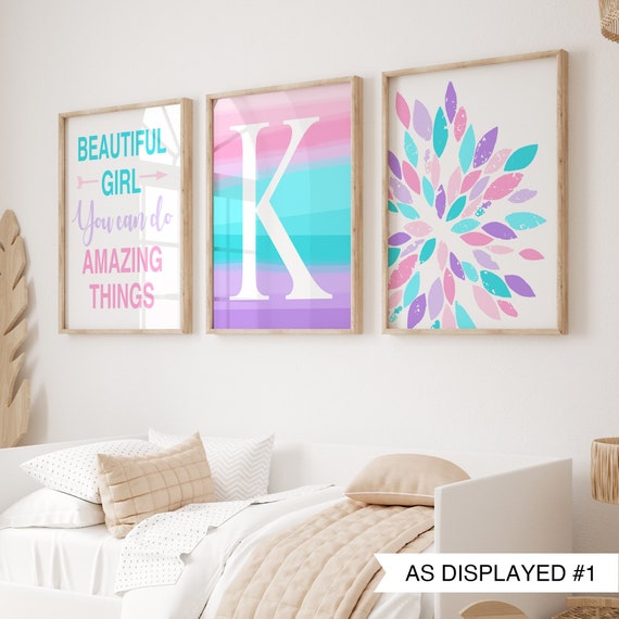 Tween Girl Bedroom Decor, Inspiring Quotes for Girl Room Decor, Teen Girl  Room Decor, Ombre Wall Art for Girls, Set of 3 Prints or Canvas 