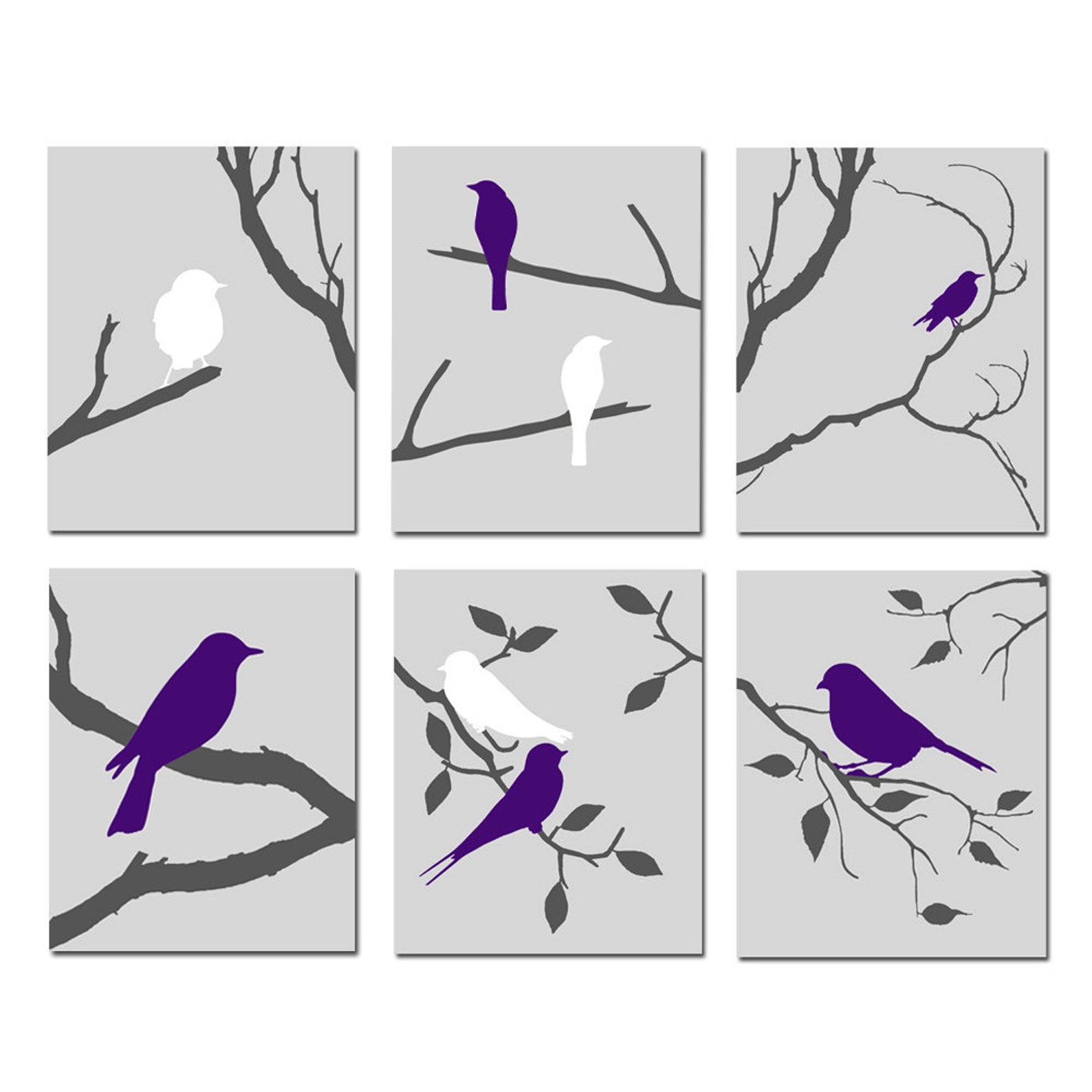 Black and White Bird Art Black Bird Wall Art Bird Prints Etsy