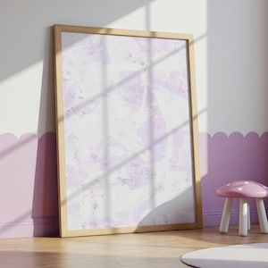 Lavender Abstract Art Print, Dreamy Art Print, Pastel Purple Abstract Art, Lavender Wall Art for Girl Room Decor Purple - PRINT OR CANVAS