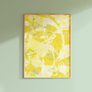 Yellow Abstract Art, Lemon Yellow Abstract Wall Art, Shades of Yellow Wall Art, Modern Wall Art Yellow, Abstract Art PRINT OR CANVAS