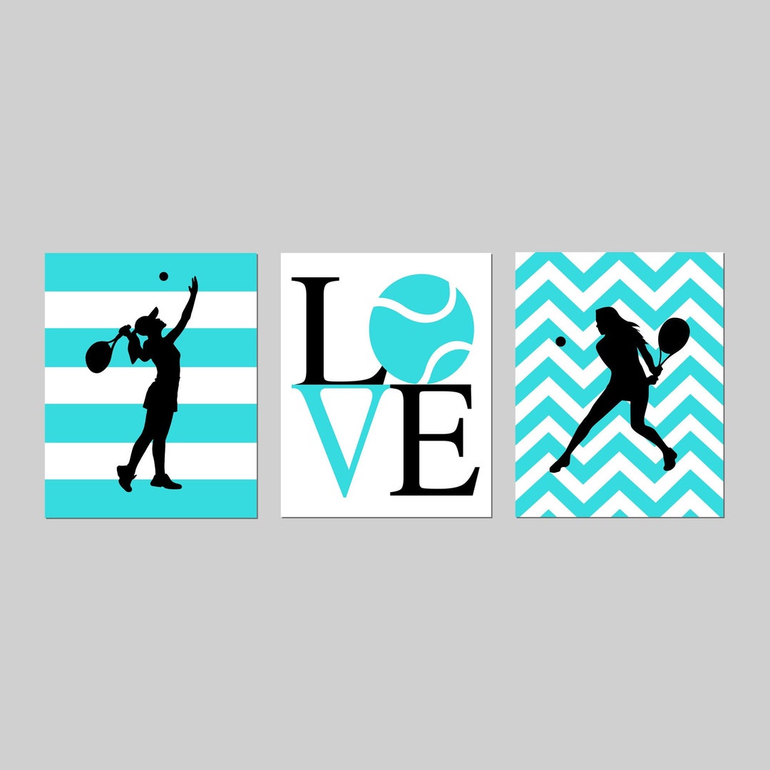 Tennis Wall Art Girl Sports Room Decor Tennis Gifts for Girl Etsy