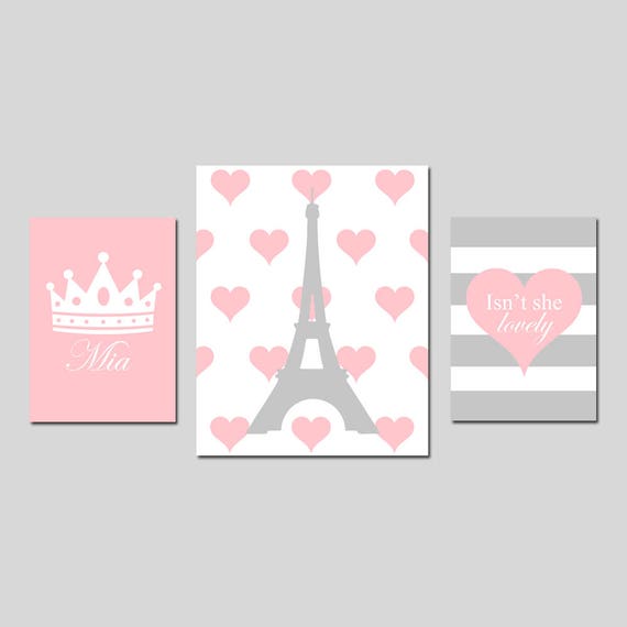 Paris Wall Art Paris Nursery Decor Paris Bedroom Decor Girl Etsy