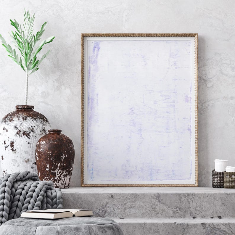 Lavender Art Print or Canvas, Dreamy Wall Art, Pastel Purple Abstract Wall Art, Lavender Nursery Decor for Girls image 2