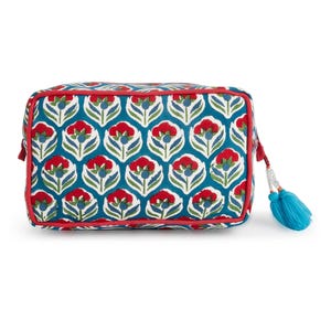 Red Flower Stylish Cotton Clutches For Women Hand Pouch Traditional Block Printed Fabric Premium Quality Cotton Gift For Mother&#39;s Day