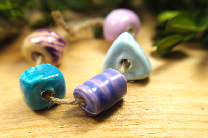 Earrings Bracelet Artisan Handmade Necklace Jewelry Ceramic Bead Set