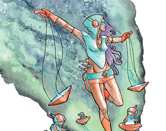 Libra Zodiac, Celestial Watercolor, Libra Gifts, Space Art, Galaxy Print, Libra Constellation Print, Birthday Gift - 11x14 Watercolor Print