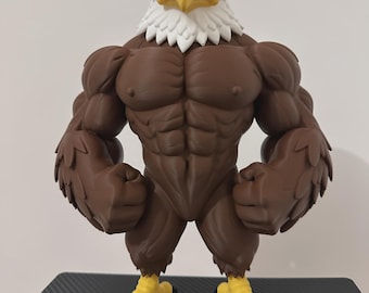 Águila GigaChad Americana – Figura de Águila Musculosa Patriótica