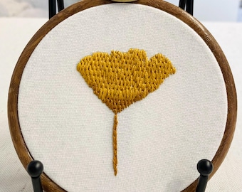 Ginkgo tree hanging embroidery 4”