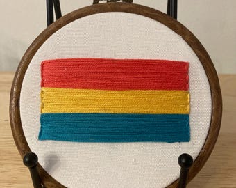 Pride flag pansexual LGBTQIA hanging embroidery 4”