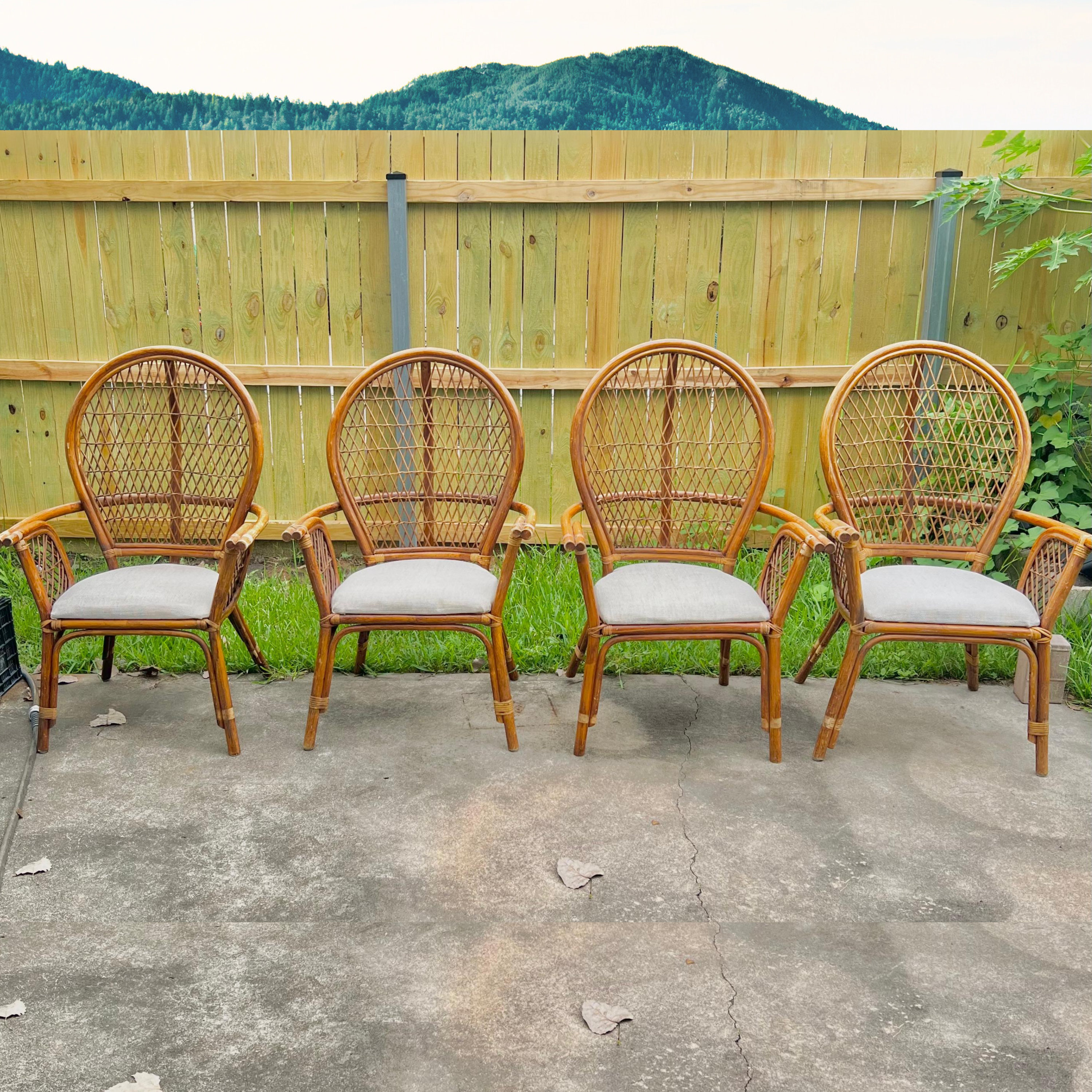 Vintage Rattan Dining Chair - Etsy