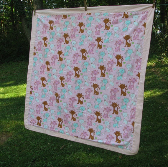 Cat Print Receiving Blanket