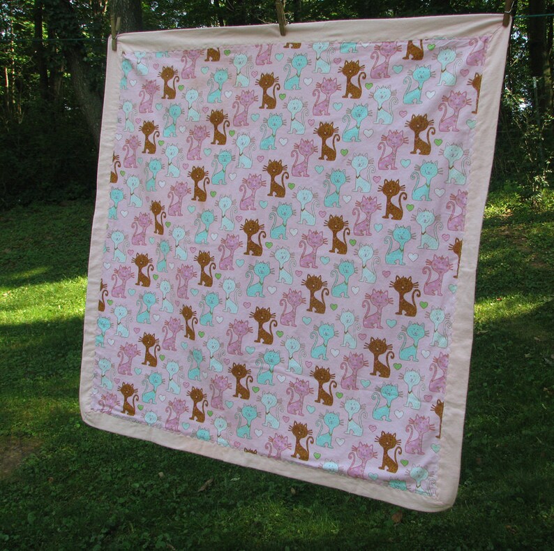 Cat Print Receiving Blanket