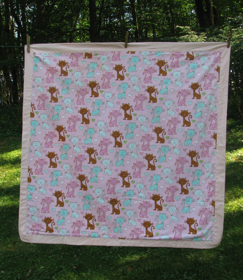 Cat Print Receiving Blanket