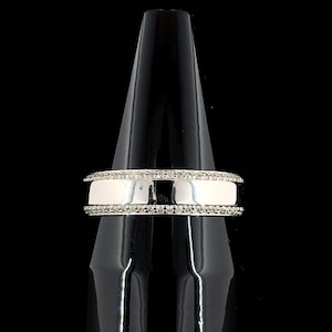Lab Grown Diamond Full Eternity Band: Two Row Brilliant Cut, Silver or Gold