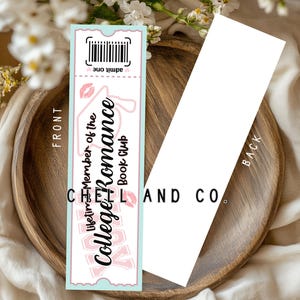 College Romance Bookmark - College Love Story - Book Lover Gift - Perfect for for Romance Fans - Admission Ticket Bookmark - Happy Reading