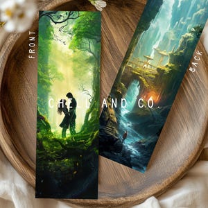 Fantasy Couple Bookmark - Magical Realm - Romantic Couple - Mystical World - Fairytale Romance Bookmark - Romantic Charm