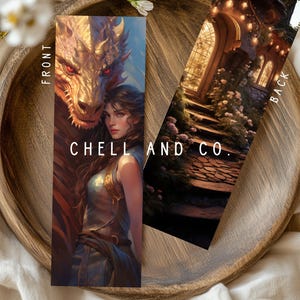 Fantasy Couple Bookmark - Magical Realm - Romantic Couple - Mystical World - Fairytale Romance Bookmark - Romantic Charm
