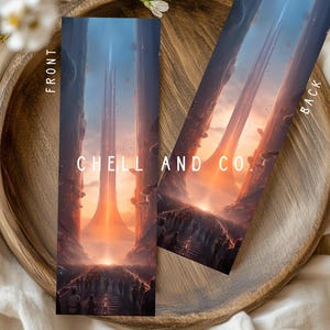 Alien Castle Bookmark - Futuristic Bridge - Science Fiction Bookmark - Sci Fi Bookmark - Gift for Sci-Fi Lovers - Bookworm Gift