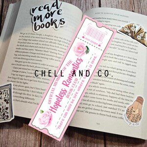 Hopeless Romantic Bookmark - Love-Themed Bookmark - Perfect for for Romance Fans - Admission Ticket Bookmark