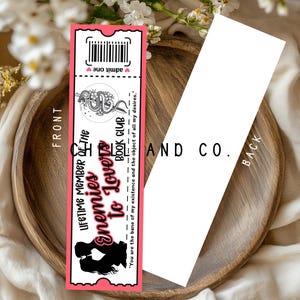 Enemies-to-Lovers - Love-Hate Romance Bookmark - Romantic Rivalry - Perfect for for Romance Fans - Admission Ticket Bookmark