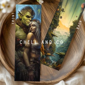 Fantasy Couple Bookmark - Magical Realm - Romantic Couple - Mystical World - Fairytale Romance Bookmark - Romantic Charm