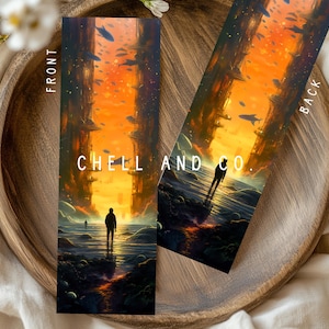 Futuristic Fantasy Bookmark - Ocean Dystopia - Science Fiction Bookmark - Sci Fi Bookmark - Gift for Sci-Fi Lovers - Bookworm Gift