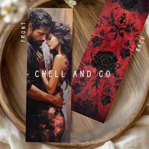 Dark Romance Bookmark - Gothic Couple - Morally Gray Romance - Moody Floral - Spicy Dark Romance Bookmark - Perfect for Romance Readers