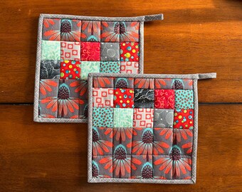 Patchwork Potholders - Set of 2