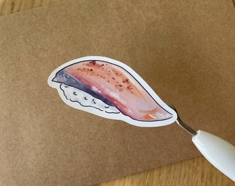 Mackerel Nigiri Sushi Sticker | matte vinyl weatherproof | asian japanese food | aesthetic cute realistic | laptop water bottle journal