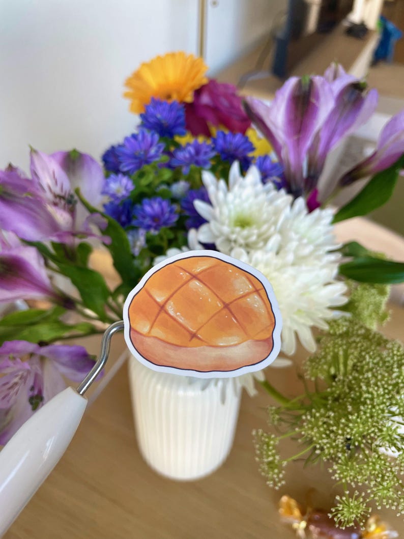 Pineapple Bun Sticker Matte Vinyl Weatherproof Asian Dimsum Food