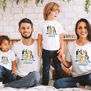 Bluey Family Shirt, Bluey Birthday Party Shirt, Personalized Birthday Shirt, Bluey Little Boy Shirt, Personalized Bluey Family Shirts
