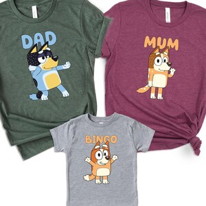 Bluey Christmas Family Shirt, Custom Bluey Shirt, Christmas Gift Shirt, Christmas Family Matching Tee, Birthday Shirts For Family, Bluey Tee